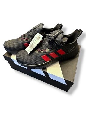 ⚫ Adidas Kaptir 4.0 Black Red Running Sneakers Men’s 9.5 Athletic Shoes NWT